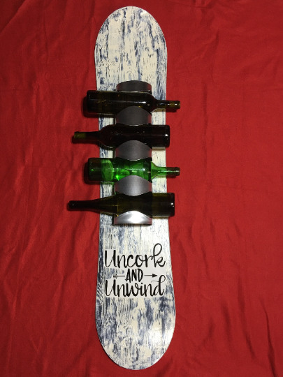 KickFlip Creations Uncork and Unwind Wall Mounted Wine Rack