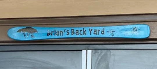Personalized Wall Mounted Name Backyard Ski Sign