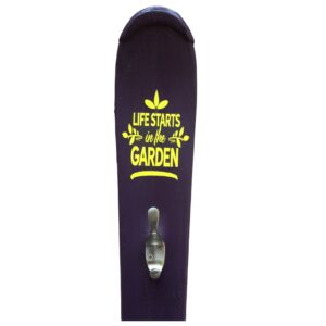 Life Starts in the Garden Personalized Wall Mounted Vertical 3 Hook Gardening Tool Organizer